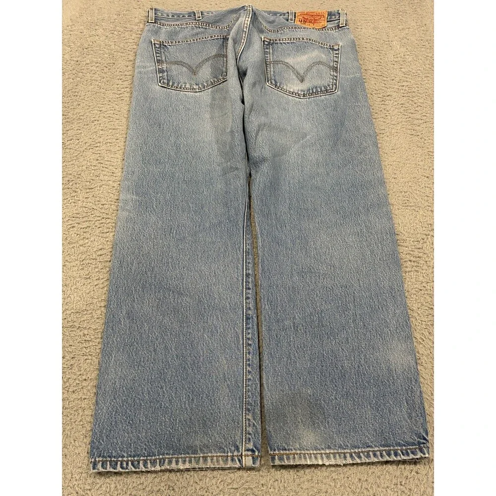 Levis 501XX Jeans Mens 40x30 Blue Straight Leg Denim Light Wash Button Fly VTG